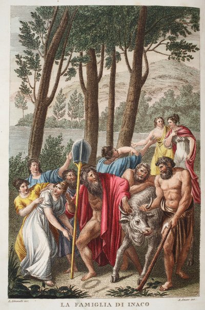 Inachus Bereaved or La Famiglia di Inaco, Book I, illustration from Ovid
